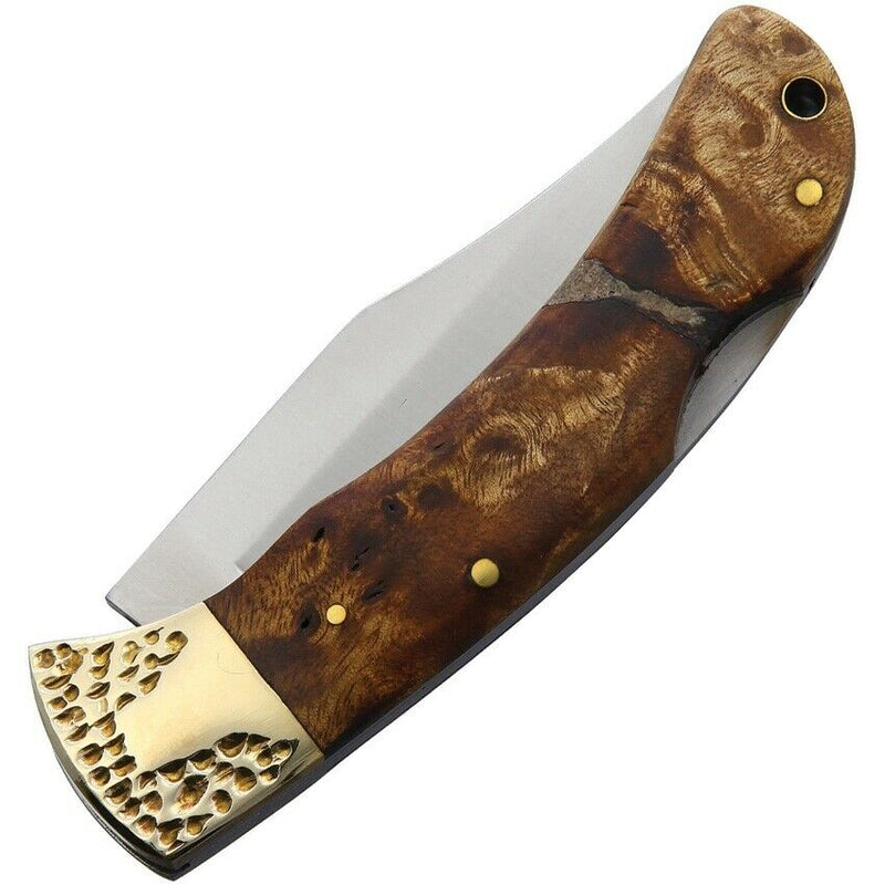 Marbles Large Lockback Folding Knife 3.5" Stainless Steel Blade Burl Wood Handle 562 -Marbles - Survivor Hand Precision Knives & Outdoor Gear Store