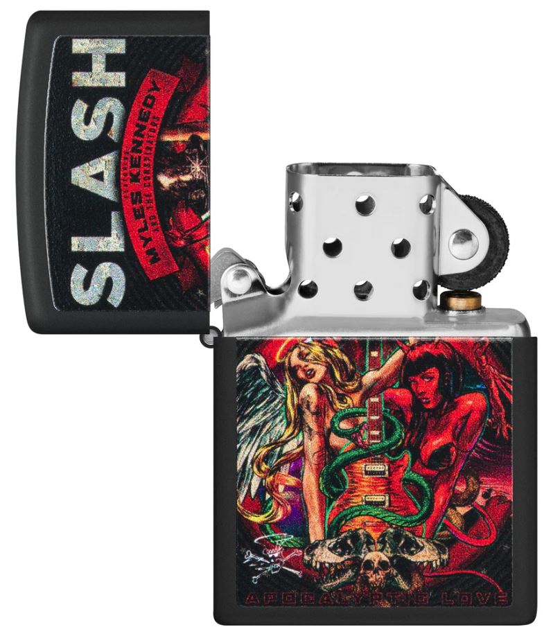 Zippo Slash Lighter Black Matte All Metal Construction Dimensions: 2.25" x 1.5" 23778 -Zippo - Survivor Hand Precision Knives & Outdoor Gear Store