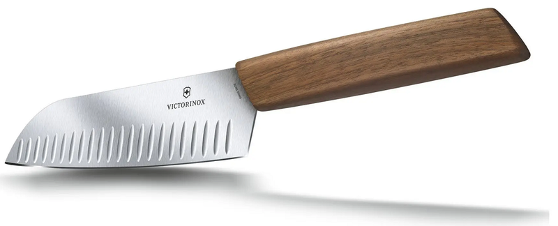 Victorinox Swiss Modern Santoku Knife 6.7" Carbon Steel blade Wood Handle 6905017KG -Victorinox - Survivor Hand Precision Knives & Outdoor Gear Store