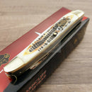 Frost Whittler Pocket Knife Mirror Finish Stainless Steel Blades Burnt Bone Handle W167BAB -Frost Cutlery - Survivor Hand Precision Knives & Outdoor Gear Store