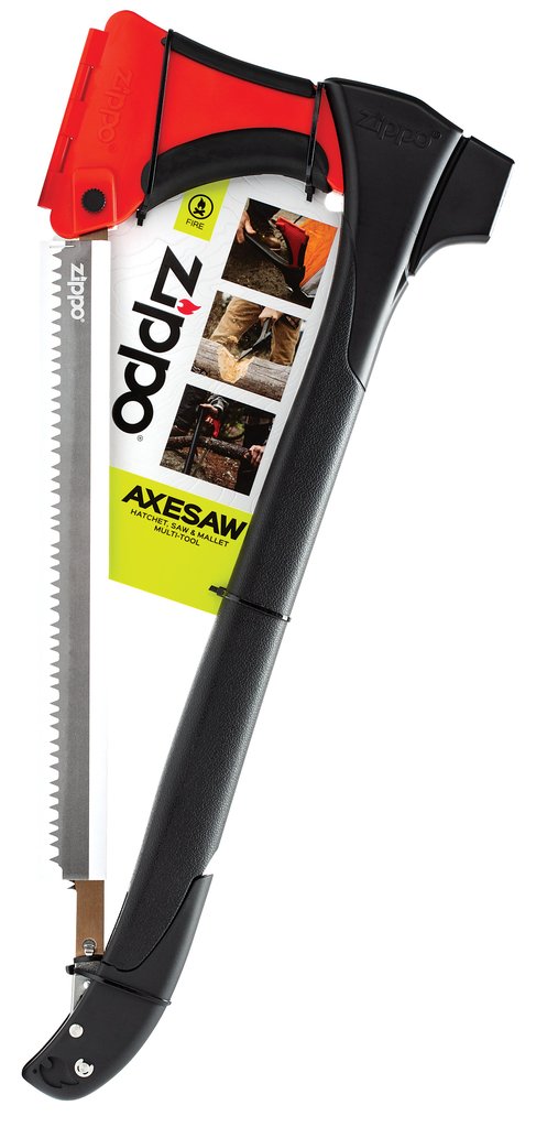 Zippo Lighter Axe Saw Fixed Knife 5" 420 Steel Full Tang Blade Black Polymer Handle 20242 -Zippo - Survivor Hand Precision Knives & Outdoor Gear Store