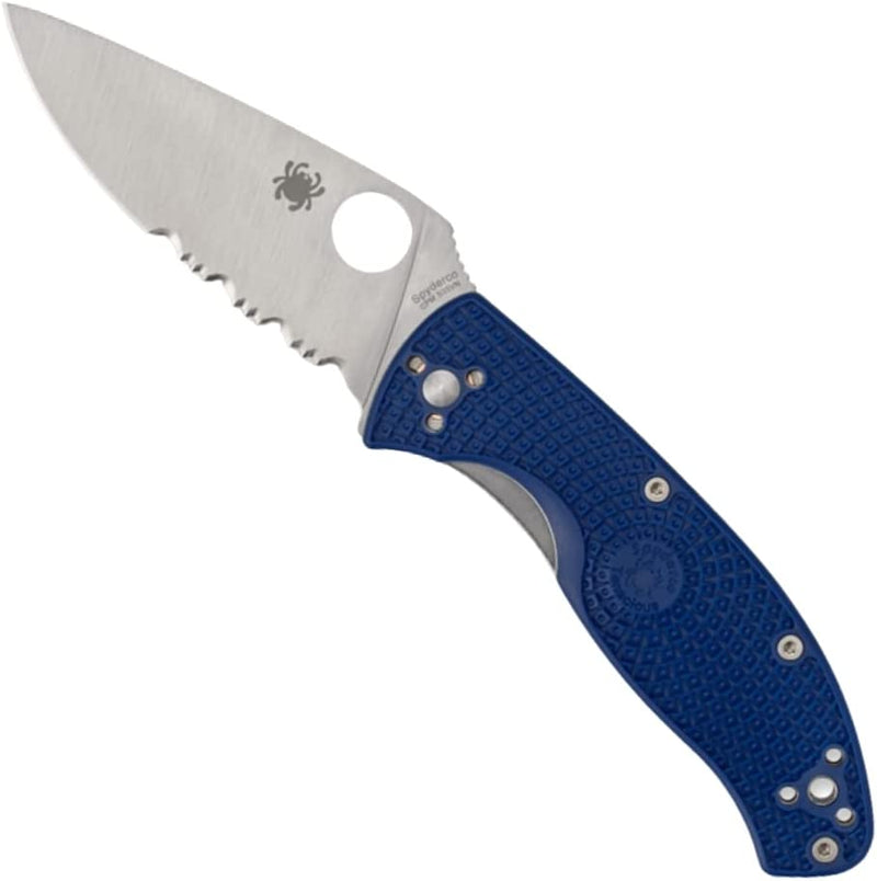 Spyderco Tenacious Liner Folding Knife 3.38" CPM S35VN Steel Blade Blue FRN Handle 122PSBL -Spyderco - Survivor Hand Precision Knives & Outdoor Gear Store