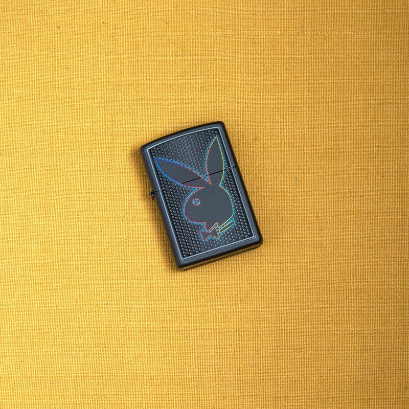 Zippo Playboy Bunny Black Matte All Metal Construction Dimensions: 1.44" x 2.25" 14353 -Zippo - Survivor Hand Precision Knives & Outdoor Gear Store