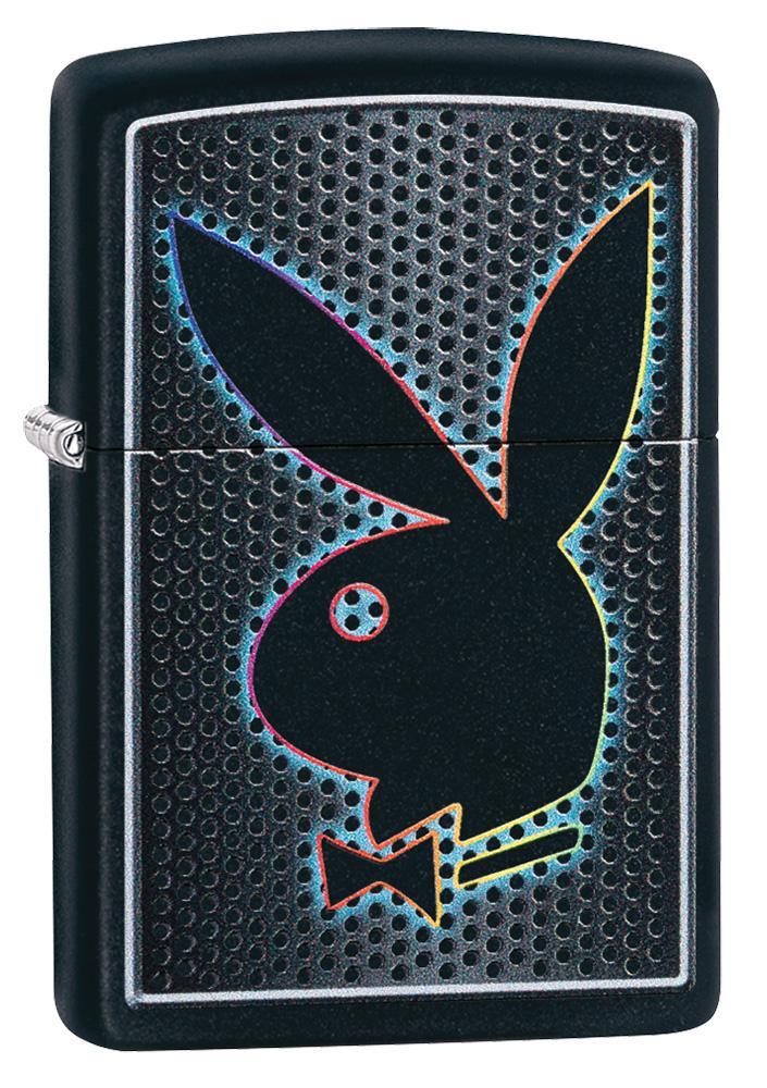 Zippo Playboy Bunny Black Matte All Metal Construction Dimensions: 1.44" x 2.25" 14353 -Zippo - Survivor Hand Precision Knives & Outdoor Gear Store