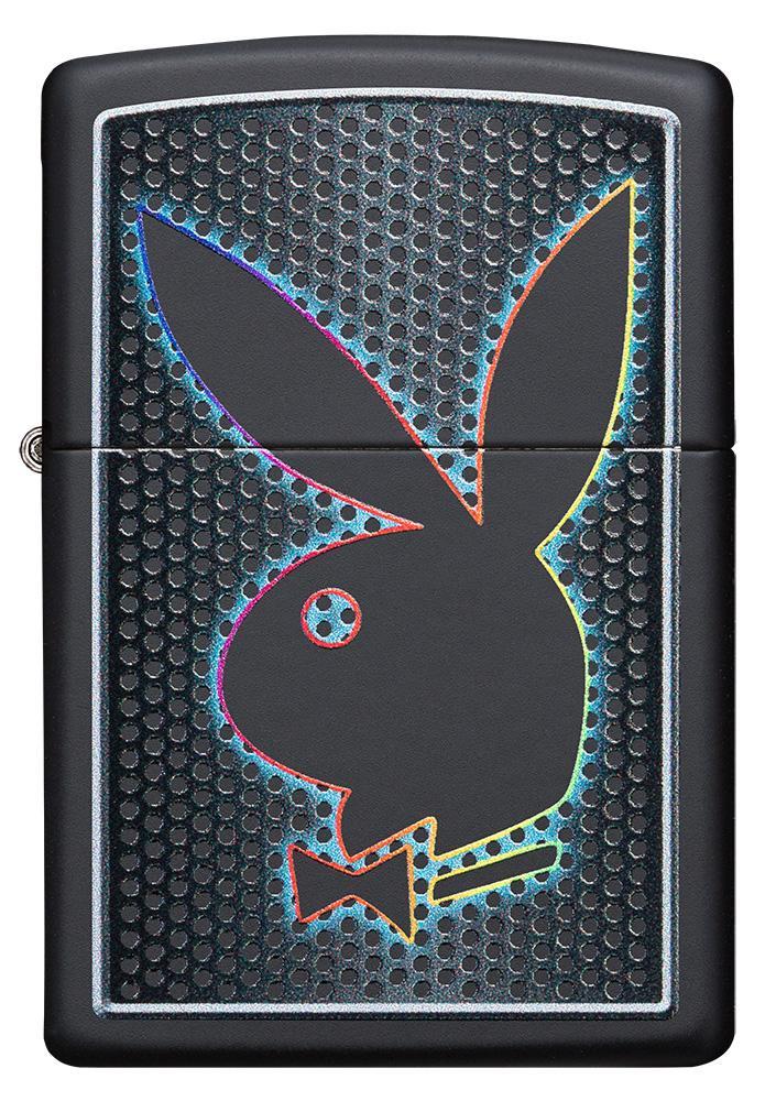 Zippo Playboy Bunny Black Matte All Metal Construction Dimensions: 1.44" x 2.25" 14353 -Zippo - Survivor Hand Precision Knives & Outdoor Gear Store