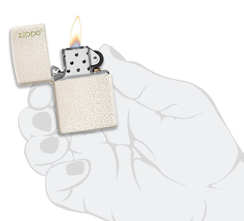 Zippo Mercury Glass Logo Lighter Matte All Metal Construction Dimensions: 1.44" x 2.25" 14811 -Zippo - Survivor Hand Precision Knives & Outdoor Gear Store