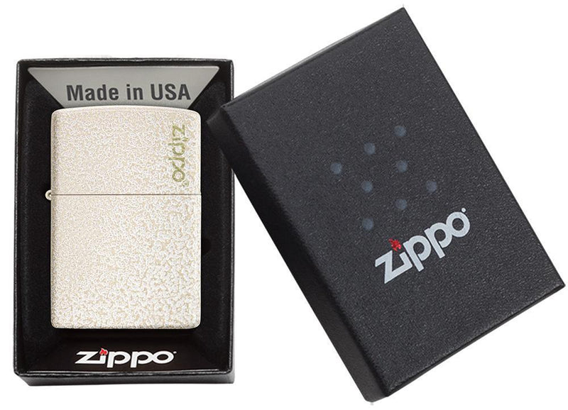 Zippo Mercury Glass Logo Lighter Matte All Metal Construction Dimensions: 1.44" x 2.25" 14811 -Zippo - Survivor Hand Precision Knives & Outdoor Gear Store