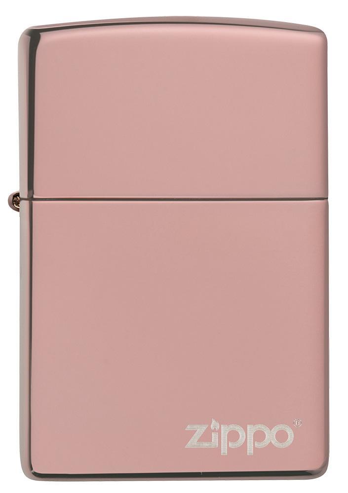 Zippo Classic Logo Rose Gold High Polish All Metal Construction Dimensions: 1.44" x 2.25" 14948 -Zippo - Survivor Hand Precision Knives & Outdoor Gear Store