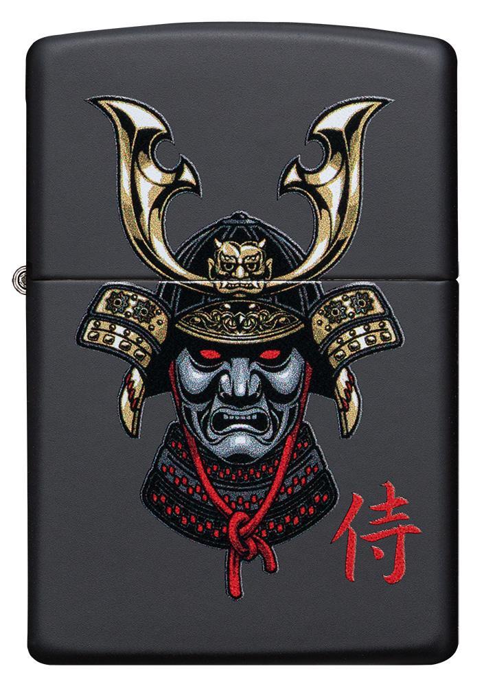 Zippo Samurai Helmet Lighter Black Matte All Metal Construction Dimensions: 1.44" x 2.25" 16630 -Zippo - Survivor Hand Precision Knives & Outdoor Gear Store