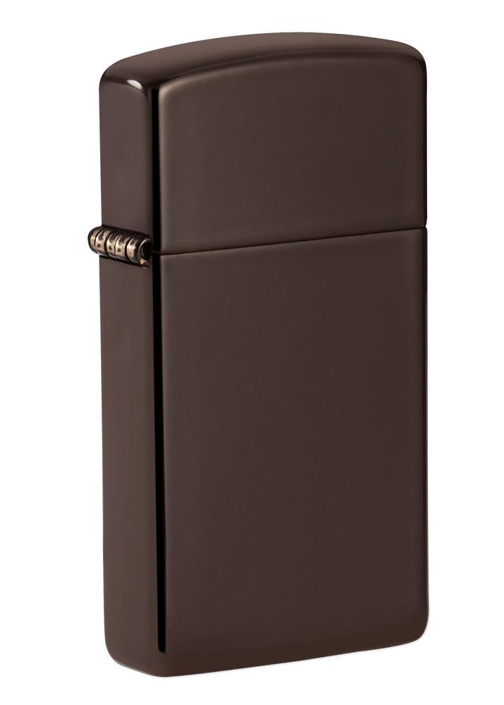 Zippo Slim Brown Lighter All Metal Construction Dimensions: 1.25" x 2.25" 16761 -Zippo - Survivor Hand Precision Knives & Outdoor Gear Store