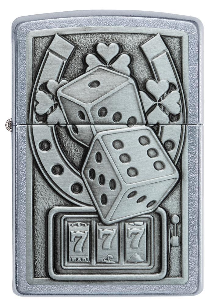 Zippo Lucky Seven Lighter Street Chrome All Metal Construction Dimensions: 1.44" x 2.25" 17216 -Zippo - Survivor Hand Precision Knives & Outdoor Gear Store