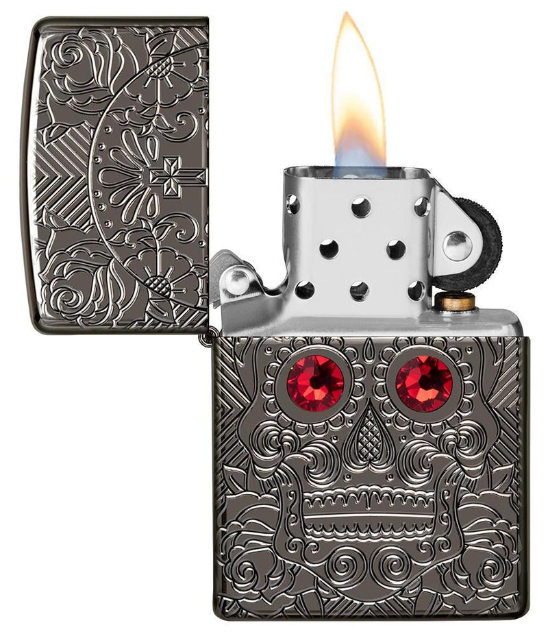 Zippo Lighter Crystal Skull Windproof Refillable Metal Construction MADE IN USA 17234 -Zippo - Survivor Hand Precision Knives & Outdoor Gear Store