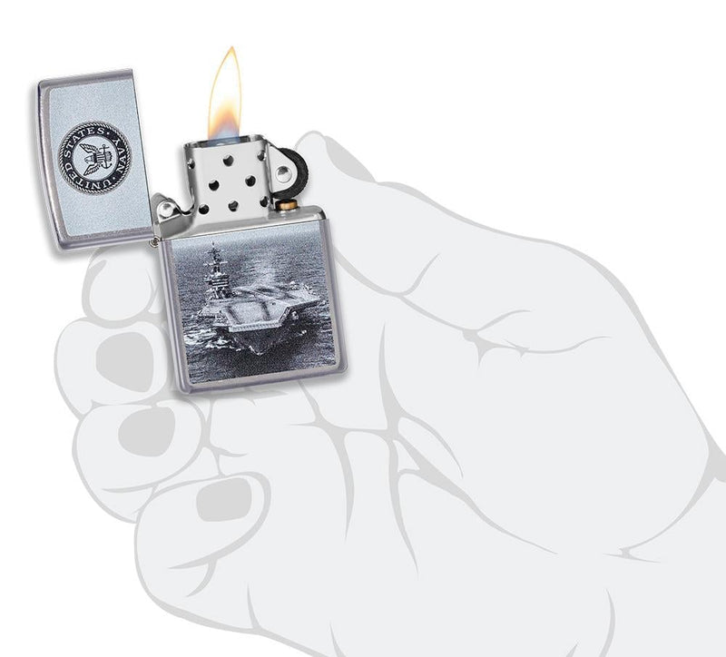 Zippo Lighter U.S. Navy Feature Windproof All Metal Construction 17324 -Zippo - Survivor Hand Precision Knives & Outdoor Gear Store