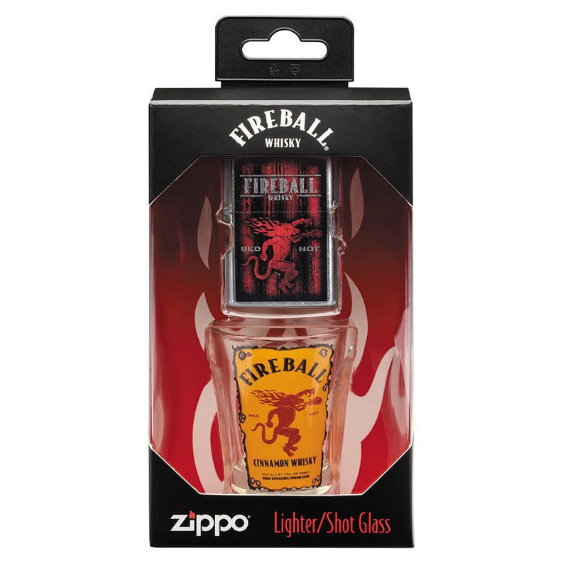 Zippo Fireball Shot Glass Set Street Chrome All Metal Construction Dimensions: 1.44" x 2.25" 17429 -Zippo - Survivor Hand Precision Knives & Outdoor Gear Store