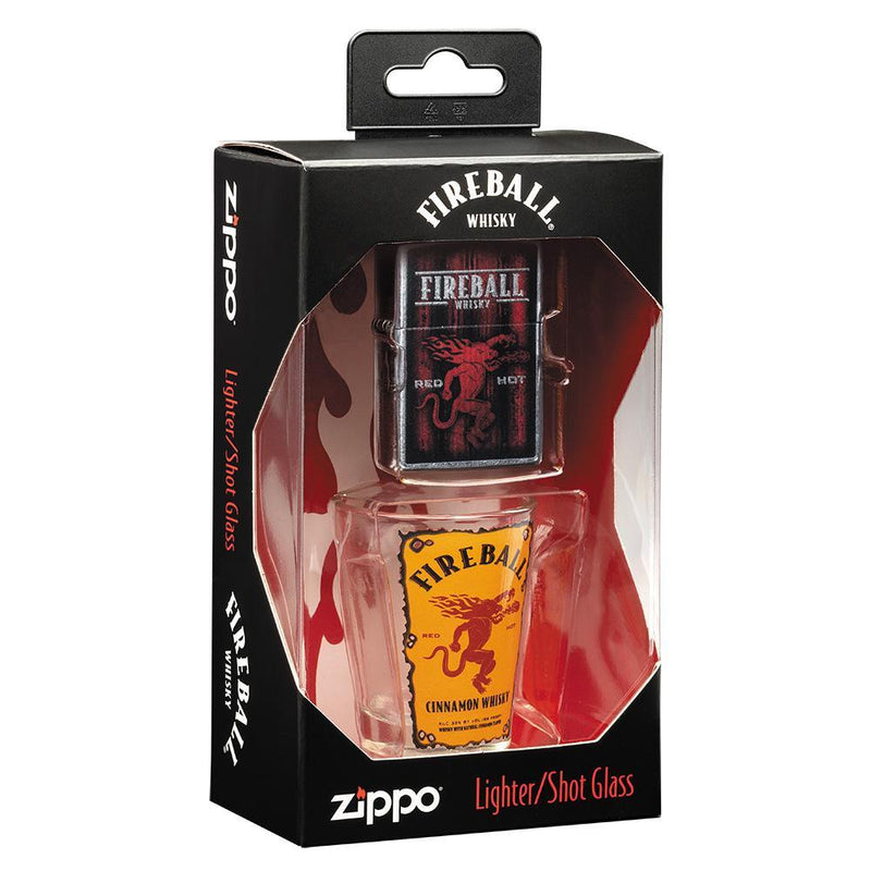 Zippo Fireball Shot Glass Set Street Chrome All Metal Construction Dimensions: 1.44" x 2.25" 17429 -Zippo - Survivor Hand Precision Knives & Outdoor Gear Store