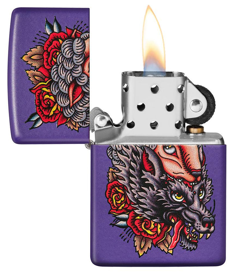Zippo Lighter Wolf Feature Windproof All Metal Construction 19877 -Zippo - Survivor Hand Precision Knives & Outdoor Gear Store