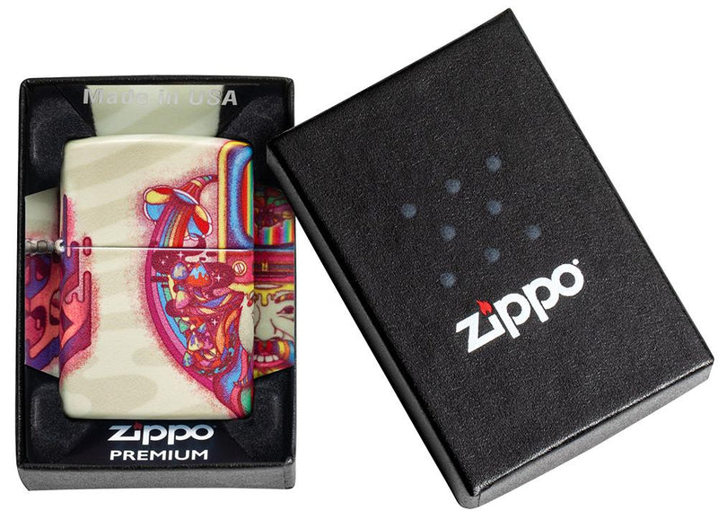 Zippo Lighter Trippy Design Feature Windproof All Metal Construction 19931 -Zippo - Survivor Hand Precision Knives & Outdoor Gear Store