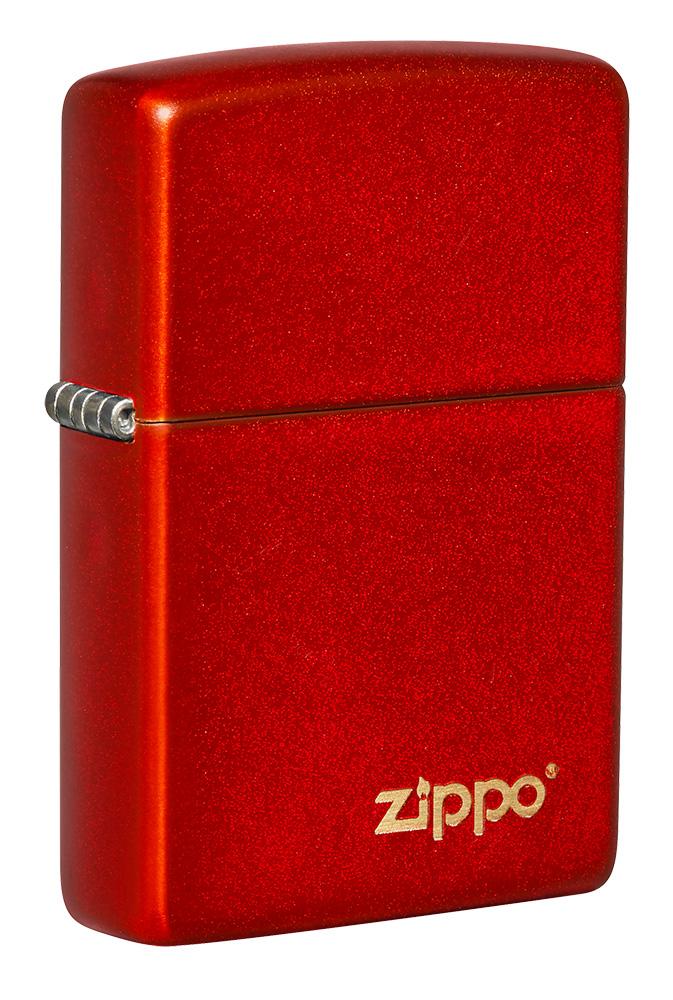 最安 Zippo Lighter Metal All Windproof Feature Logo Red Metallic タウン＆カントリー