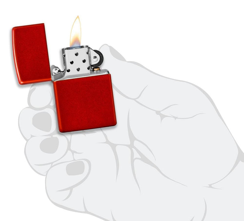 Zippo Lighter Metallic Red Feature Windproof All Metal Construction 20418 -Zippo - Survivor Hand Precision Knives & Outdoor Gear Store