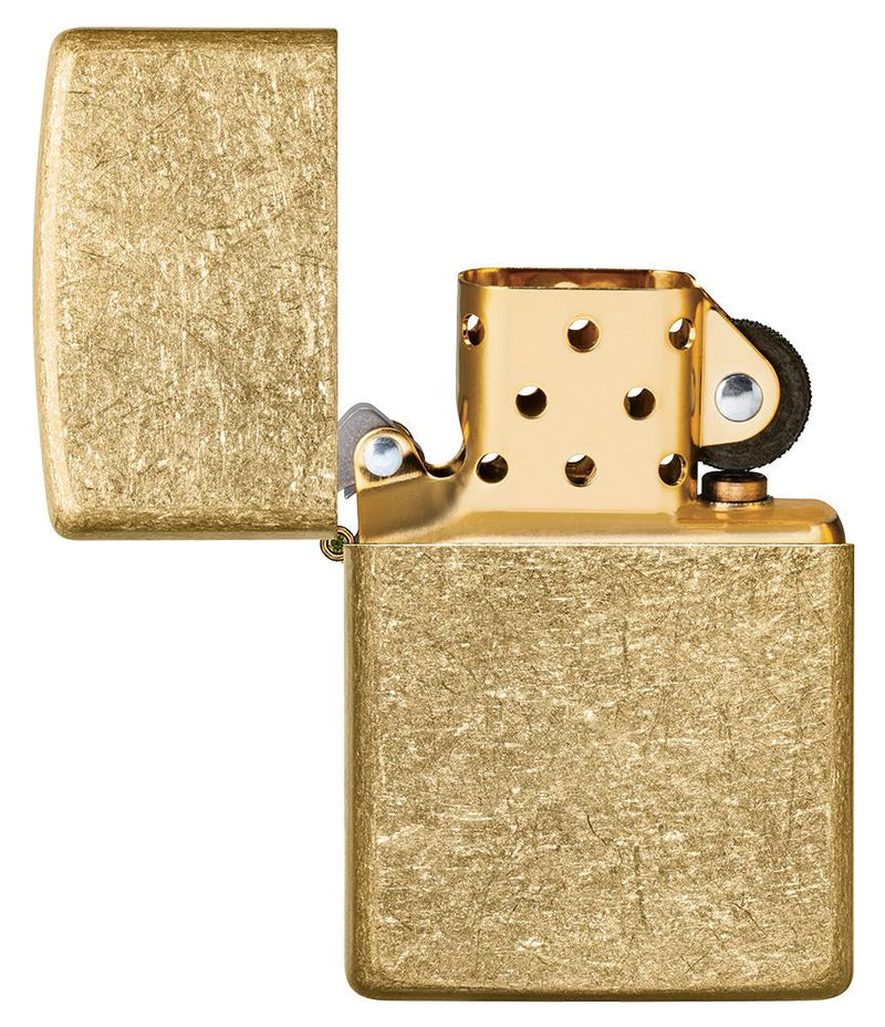 Zippo Lighter Classic Tumbled Brass Feature Windproof All Metal Construction -Zippo - Survivor Hand Precision Knives & Outdoor Gear Store