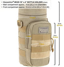 Maxpedition Bottle Holder Khaki Drainage Grommet High Strength Material Nylon 325K -Maxpedition - Survivor Hand Precision Knives & Outdoor Gear Store