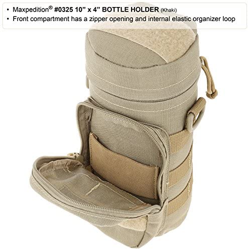 Maxpedition Bottle Holder Khaki Drainage Grommet High Strength Material Nylon 325K -Maxpedition - Survivor Hand Precision Knives & Outdoor Gear Store