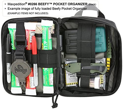 Maxpedition Beefy Pocket OD Green Slip Pocket Key Ring Elastic Organizers MOLLE 266G -Maxpedition - Survivor Hand Precision Knives & Outdoor Gear Store