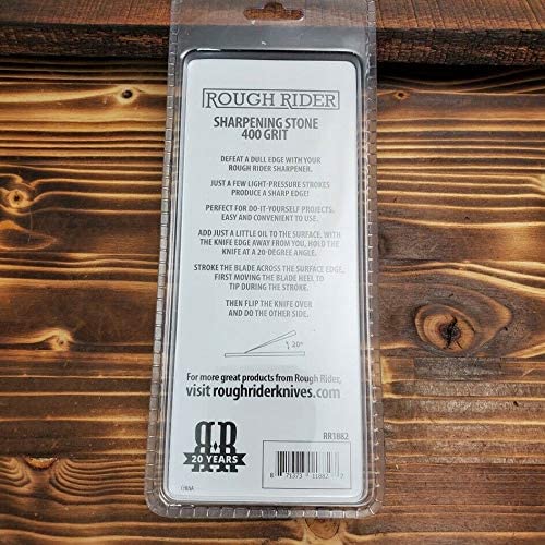 Rough Ryder Grandpa's Sharpening Stone 400 Grit 20-Years Logo 3.13" x 1.13" 1882 -Rough Ryder - Survivor Hand Precision Knives & Outdoor Gear Store