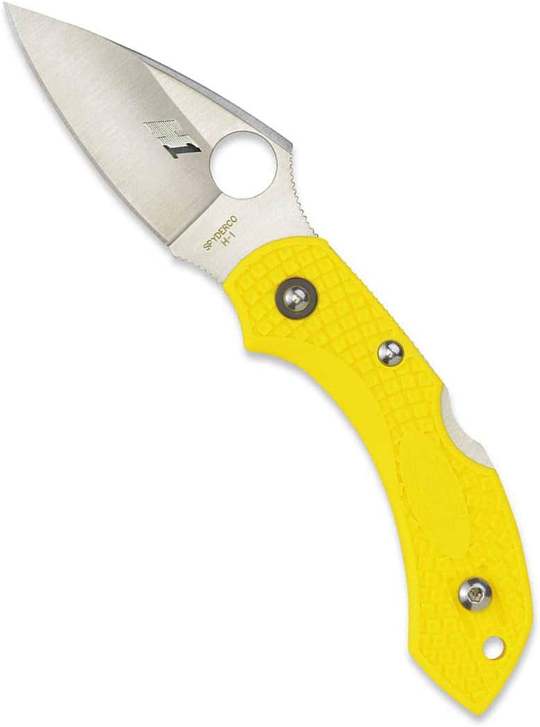 Spyderco Dragonfly2 Salt Folding Knife 2.37" H1 Steel Blade Yellow FRN Handle 28PYL2 -Spyderco - Survivor Hand Precision Knives & Outdoor Gear Store