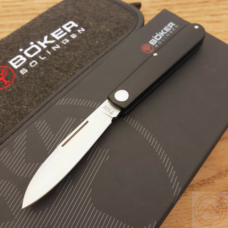 Boker Prime Barlow Folding Knife 2.75" Bohler N690 Steel Blade Black Burlap Micarta Handle 116942 -Boker - Survivor Hand Precision Knives & Outdoor Gear Store