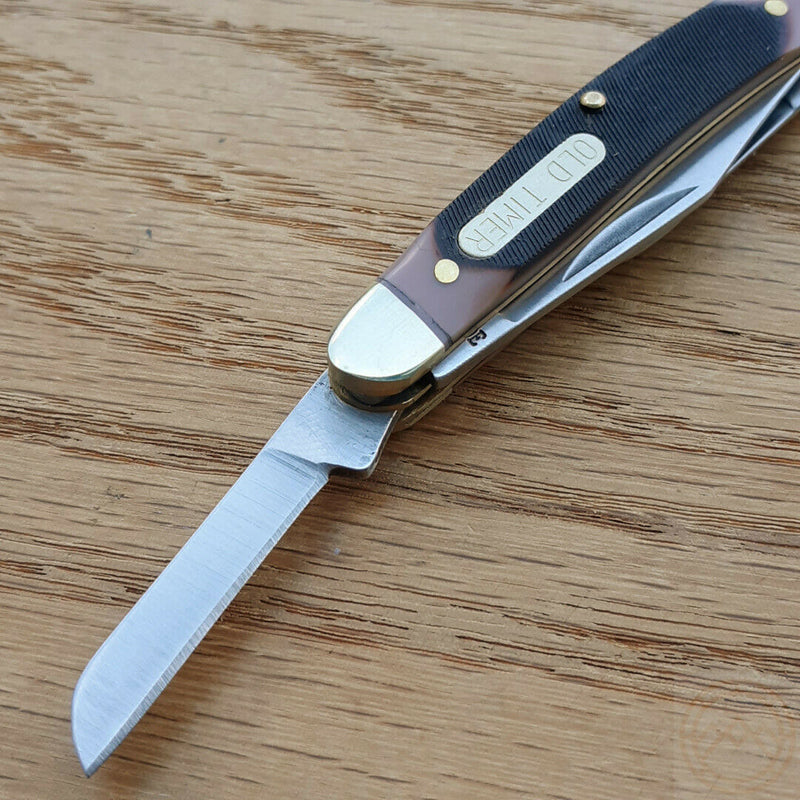 Schrade Junior Stockman Old Timer Pocket Knife Stainless Blades Delrin Handle 108OT -Schrade - Survivor Hand Precision Knives & Outdoor Gear Store