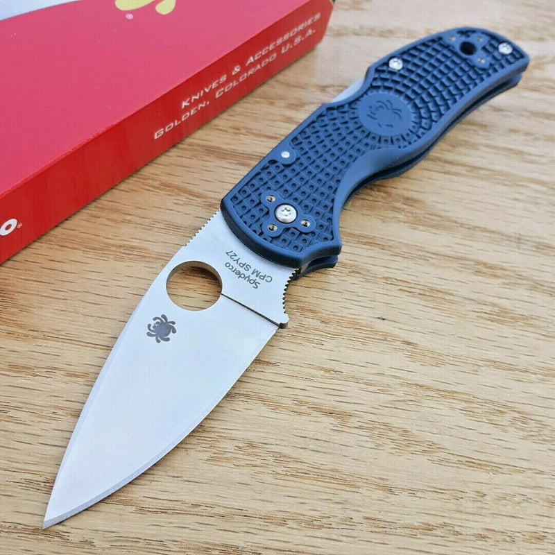 Spyderco Native 5 Folding Knife 3" SPY27 Stainless Blade Blue FRN Handle 41PCBL5 -Spyderco - Survivor Hand Precision Knives & Outdoor Gear Store