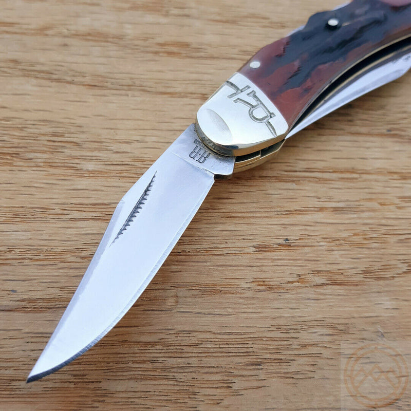 Rough Ryder Double Lock Pocket Knife Stainless Blade Brown Stag Bone Handle 1798 -Rough Ryder - Survivor Hand Precision Knives & Outdoor Gear Store