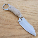 LionSTEEL H1 Skinner Fixed Knife 2.95" M390 Steel Blade Natural Canvas Handle H1CVN -LionSTEEL - Survivor Hand Precision Knives & Outdoor Gear Store