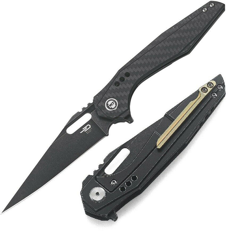 Bestech Knives Frame Folding Knife 3.88" CPM S35VN Steel Blade Carbon Fiber Handle 1902D -Bestech Knives - Survivor Hand Precision Knives & Outdoor Gear Store
