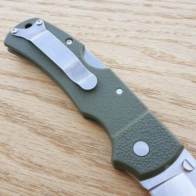 Cold Steel Double Safe Folding Knife 3.5" 8Cr13MoV Steel Blade Green GFN Handle 23JC -Cold Steel - Survivor Hand Precision Knives & Outdoor Gear Store