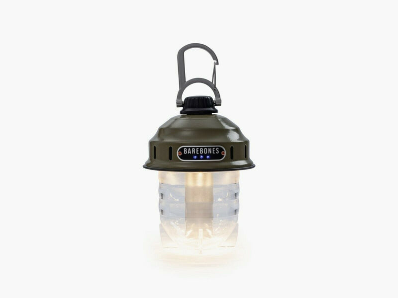 Barebones Living Beacon Hanging Lantern OD 3.75" x 5" Rechargeable Stamped Steel Construction RE233 -Barebones Living - Survivor Hand Precision Knives & Outdoor Gear Store