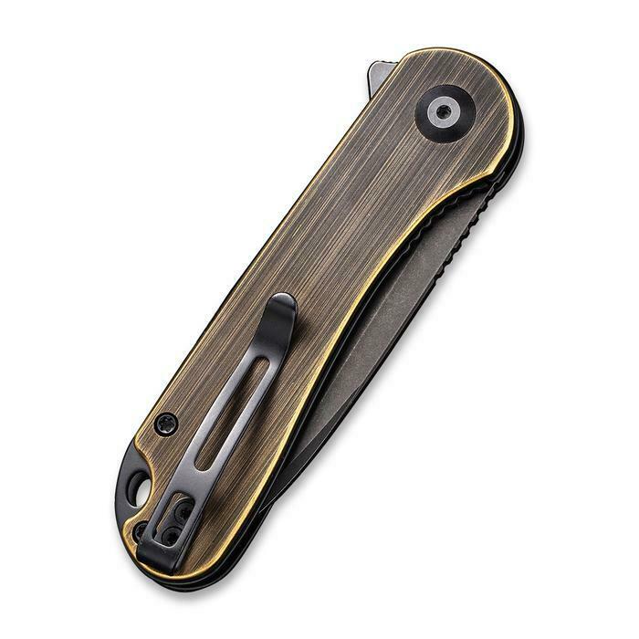 Civivi Elementum Folding Knife 3" D2 Tool Steel Tanto Blade Rubbed Brass Handle 907TA -Civivi - Survivor Hand Precision Knives & Outdoor Gear Store