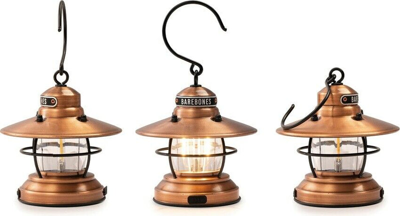 Barebones Living Edison Mini Lantern Copper 3pk Powder Coated Steel/Copper Construction RE278 -Barebones Living - Survivor Hand Precision Knives & Outdoor Gear Store