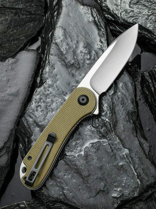 Civivi Elementum Linerlock Folding Knife 2.96" D2 Tool Steel Blade Olive Micarta Handle CC907S -Civivi - Survivor Hand Precision Knives & Outdoor Gear Store