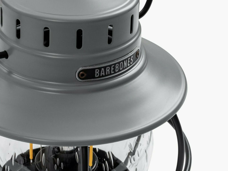 Barebones Living Railroad Lantern Slate Gray Metal Construction Brightness LED E282 -Barebones Living - Survivor Hand Precision Knives & Outdoor Gear Store