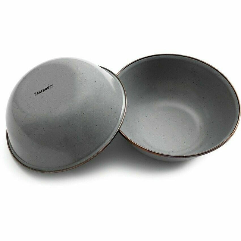 Barebones Living Enamel Bowls Set Of Two 6" Steel Core/Copper Detailing Construction RE357 -Barebones Living - Survivor Hand Precision Knives & Outdoor Gear Store