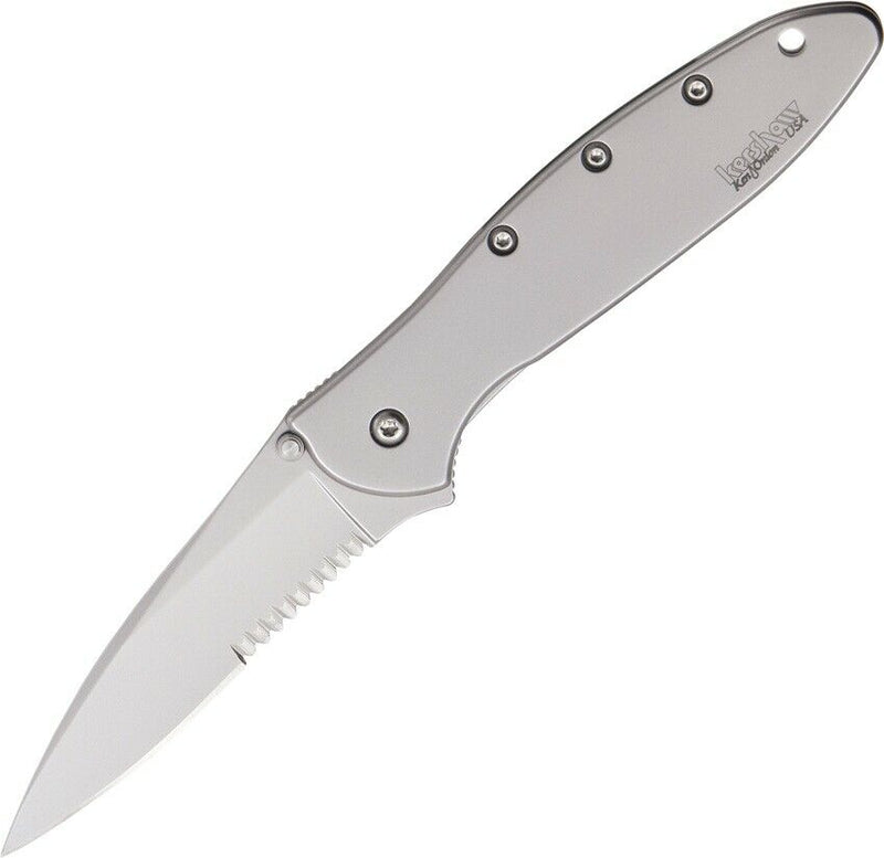 Kershaw Leek Framelock A/O Folding Knife 3" 14C28N Steel Blade Stainless Handle 1660ST -Kershaw - Survivor Hand Precision Knives & Outdoor Gear Store