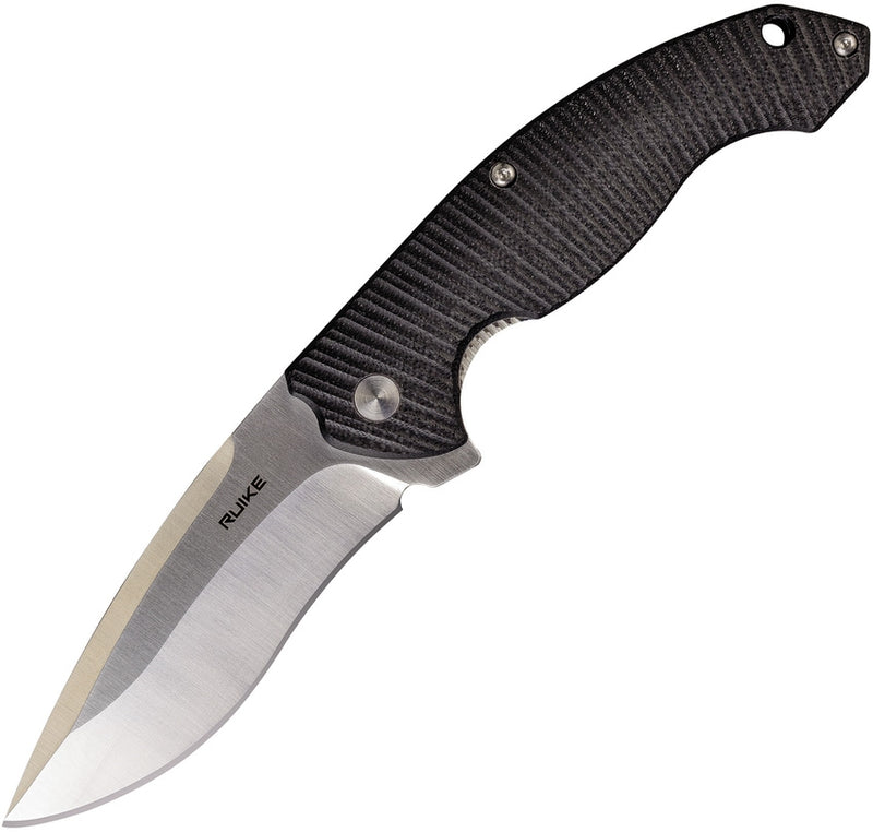 RUIKE P852 Linerlock Folding Knife 3.5" 14C28N Steel Blade Black Sculpted G10 Handle EP852B -RUIKE - Survivor Hand Precision Knives & Outdoor Gear Store