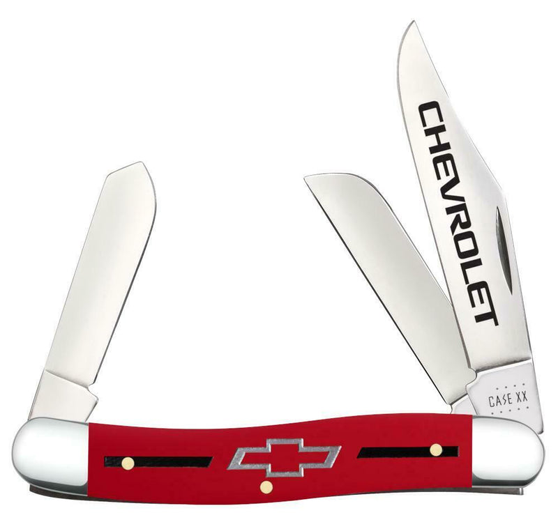 Case XX Chevrolet Stockman Pocket Knife Stainless Steel Blades Synthetic Handle 33705 -Case Cutlery - Survivor Hand Precision Knives & Outdoor Gear Store