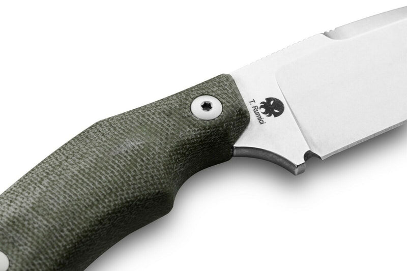 LionSTEEL H2 Skinner Fixed Knife 2.95" M390 Steel Blade Green Canvas Handle H2CVG -LionSTEEL - Survivor Hand Precision Knives & Outdoor Gear Store