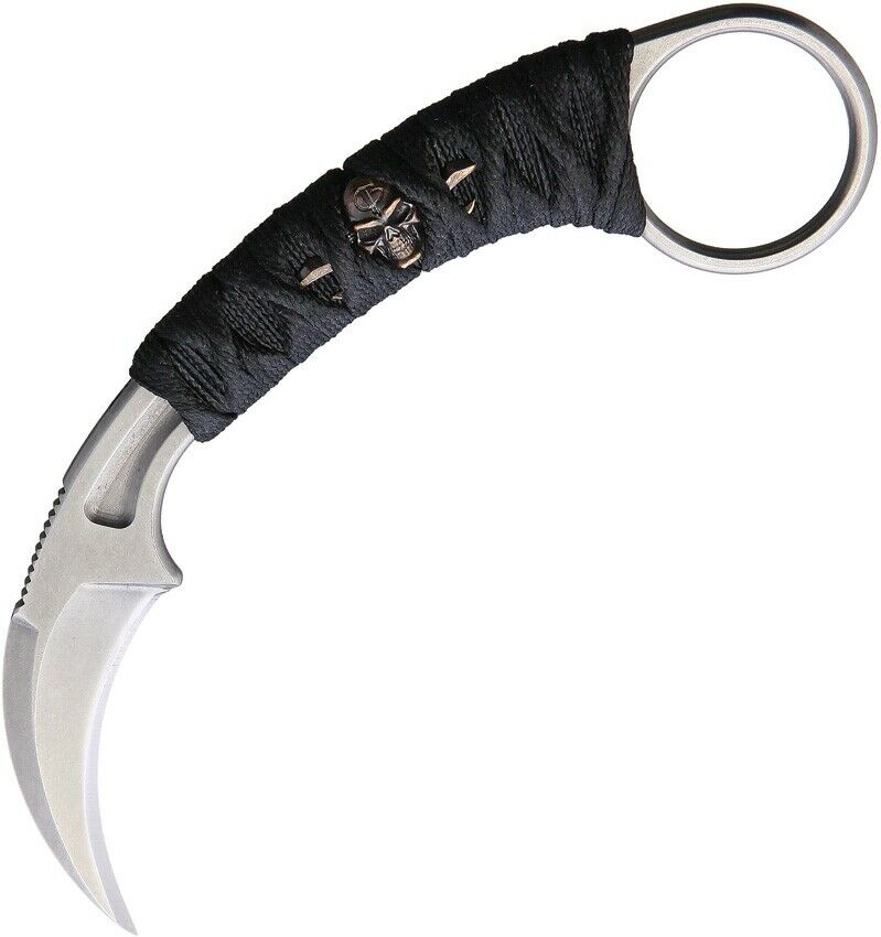 Bastinelli Creations PiKa Karambit Fixed Knife 1.63" Bohler N690 Steel Blade Black Cord Wrapped Handle S202M -Bastinelli Creations - Survivor Hand Precision Knives & Outdoor Gear Store