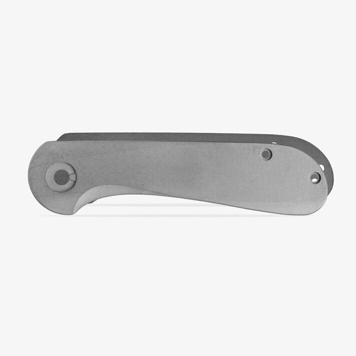 Flytanium Elementum Scales Stonewashed Titanium One Piece Construction 877 -Flytanium - Survivor Hand Precision Knives & Outdoor Gear Store