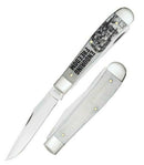 Case XX Enduring Freedom Trapper Pocket Knife Stainless Steel Blades Natural Bone Handle 50955 -Case Cutlery - Survivor Hand Precision Knives & Outdoor Gear Store