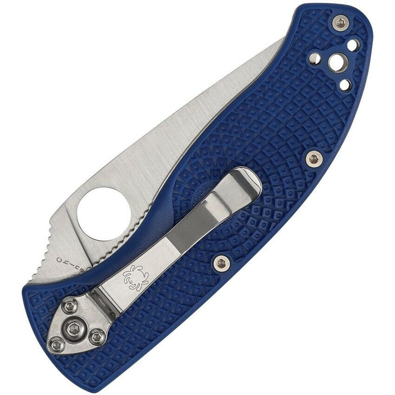 Spyderco Tenacious Liner Folding Knife 3.38" CPM S35VN Steel Blade Blue FRN Handle 122PSBL -Spyderco - Survivor Hand Precision Knives & Outdoor Gear Store